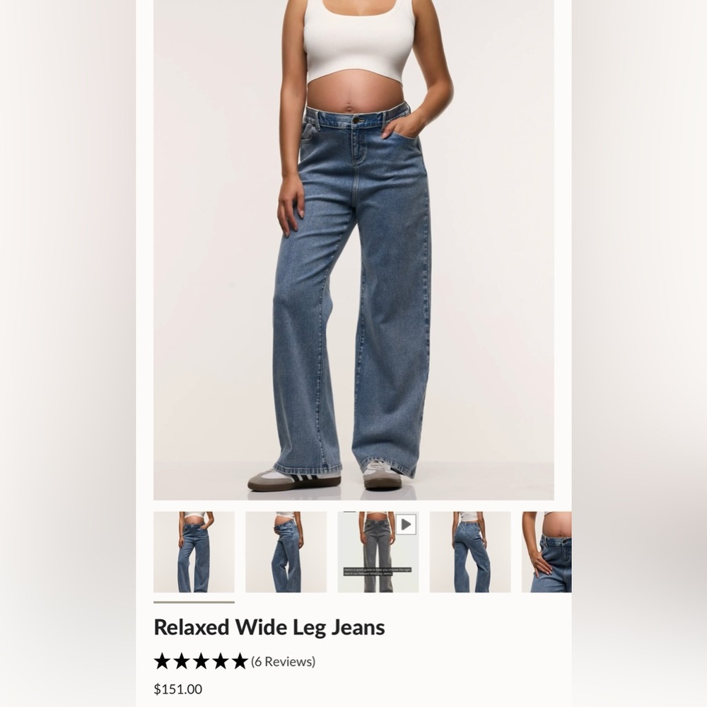 Soon Maternity relaxed wide leg jeans